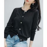 【接触冷感】クルーネックサマーニットカーディガン | SAISON DE PAPILLON | 詳細画像45