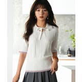 ホワイト | 変形編みサマーニットプルオーバー | SAISON DE PAPILLON
