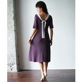 前後2way襟付きミモレ丈ニットワンピース | SAISON DE PAPILLON | 詳細画像22