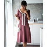 前後2way襟付きミモレ丈ニットワンピース | SAISON DE PAPILLON | 詳細画像3