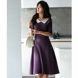 前後2way襟付きミモレ丈ニットワンピース | SAISON DE PAPILLON | 詳細画像4