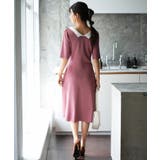 前後2way襟付きミモレ丈ニットワンピース | SAISON DE PAPILLON | 詳細画像7