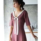 前後2way襟付きミモレ丈ニットワンピース | SAISON DE PAPILLON | 詳細画像8