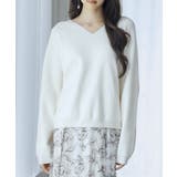 畦編み深みVネックニットプルオーバー | SAISON DE PAPILLON  | 詳細画像45 