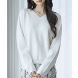 畦編み深みVネックニットプルオーバー | SAISON DE PAPILLON  | 詳細画像46 