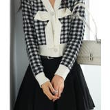 フロントリボンギンガムチェックニットプルオーバー | SAISON DE PAPILLON | 詳細画像11