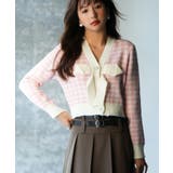 フロントリボンギンガムチェックニットプルオーバー | SAISON DE PAPILLON | 詳細画像14