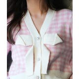 フロントリボンギンガムチェックニットプルオーバー | SAISON DE PAPILLON | 詳細画像25