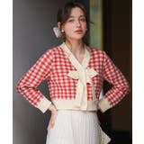フロントリボンギンガムチェックニットプルオーバー | SAISON DE PAPILLON | 詳細画像28