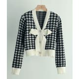 フロントリボンギンガムチェックニットプルオーバー | SAISON DE PAPILLON | 詳細画像44