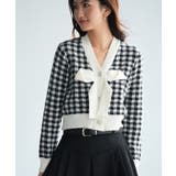 フロントリボンギンガムチェックニットプルオーバー | SAISON DE PAPILLON | 詳細画像2