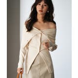 オフショルダーリブニットプルオーバー | SAISON DE PAPILLON  | 詳細画像7 