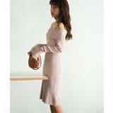 オフショルダー膝丈ニットワンピース | SAISON DE PAPILLON  | 詳細画像20 