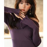 オフショルダー膝丈ニットワンピース | SAISON DE PAPILLON  | 詳細画像41 