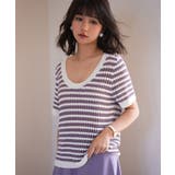 クープネックボーダーサマーニット | SAISON DE PAPILLON  | 詳細画像8 