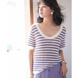 クープネックボーダーサマーニット | SAISON DE PAPILLON  | 詳細画像13 