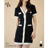 メダルボタンミニ丈ニットワンピース | SAISON DE PAPILLON  | 詳細画像1 