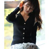 配色オープンショルダーニットプルオーバー | SAISON DE PAPILLON  | 詳細画像8 