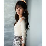 配色オープンショルダーニットプルオーバー | SAISON DE PAPILLON  | 詳細画像13 