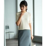 パールネック付きショート丈サマーニット | SAISON DE PAPILLON | 詳細画像7