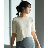 パールネック付きショート丈サマーニット | SAISON DE PAPILLON | 詳細画像9