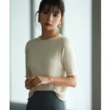 パールネック付きショート丈サマーニット | SAISON DE PAPILLON | 詳細画像16