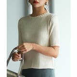 パールネック付きショート丈サマーニット | SAISON DE PAPILLON | 詳細画像17