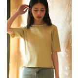 パールネック付きショート丈サマーニット | SAISON DE PAPILLON | 詳細画像25