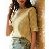 パールネック付きショート丈サマーニット | SAISON DE PAPILLON | 詳細画像28