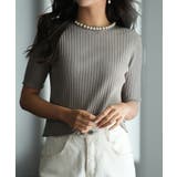 パールネック付きショート丈サマーニット | SAISON DE PAPILLON | 詳細画像32