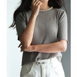パールネック付きショート丈サマーニット | SAISON DE PAPILLON | 詳細画像33