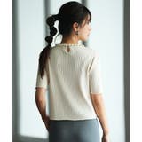 パールネック付きショート丈サマーニット | SAISON DE PAPILLON | 詳細画像5