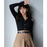 オープンショルダーVネックニットプルオーバー | SAISON DE PAPILLON | 詳細画像7