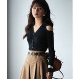 オープンショルダーVネックニットプルオーバー | SAISON DE PAPILLON | 詳細画像8