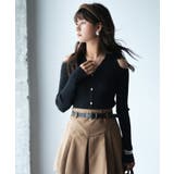 オープンショルダーVネックニットプルオーバー | SAISON DE PAPILLON | 詳細画像10