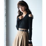 オープンショルダーVネックニットプルオーバー | SAISON DE PAPILLON | 詳細画像11