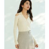 オープンショルダーVネックニットプルオーバー | SAISON DE PAPILLON | 詳細画像15