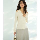 オープンショルダーVネックニットプルオーバー | SAISON DE PAPILLON | 詳細画像17