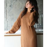 裾フリンジメッシュロング丈ニットワンピース | SAISON DE PAPILLON  | 詳細画像13 