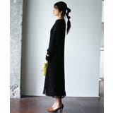 裾フリンジメッシュロング丈ニットワンピース | SAISON DE PAPILLON  | 詳細画像17 