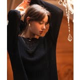 裾フリンジメッシュロング丈ニットワンピース | SAISON DE PAPILLON  | 詳細画像26 