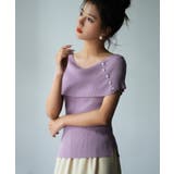 ラベンダー | ケープ風2way半袖サマーニット | SAISON DE PAPILLON