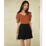 ギャザーパフスリーブVネックニットプルオーバー | SAISON DE PAPILLON  | 詳細画像40 