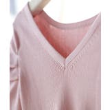 ギャザーパフスリーブVネックニットプルオーバー | SAISON DE PAPILLON  | 詳細画像56 