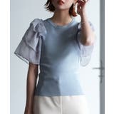 シフォンスリーブ×ニットのドッキングプルオーバー | SAISON DE PAPILLON | 詳細画像11
