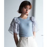 シフォンスリーブ×ニットのドッキングプルオーバー | SAISON DE PAPILLON | 詳細画像14