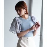 シフォンスリーブ×ニットのドッキングプルオーバー | SAISON DE PAPILLON | 詳細画像15