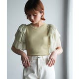 シフォンスリーブ×ニットのドッキングプルオーバー | SAISON DE PAPILLON | 詳細画像33