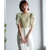 シフォンスリーブ×ニットのドッキングプルオーバー | SAISON DE PAPILLON | 詳細画像35