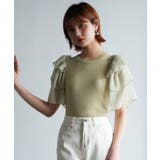 シフォンスリーブ×ニットのドッキングプルオーバー | SAISON DE PAPILLON | 詳細画像40